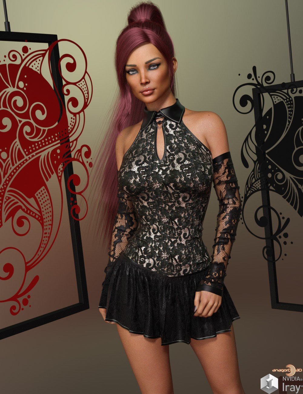 VERSUS - dForce Emo Doll IV Genesis 8-8.1F and G9 by: Anagord, 3D Models by Daz 3D