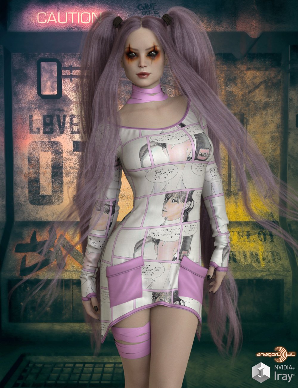 VERSUS - dForce Emo Doll III for Genesis 8 and 8.1F by: Anagord, 3D Models by Daz 3D