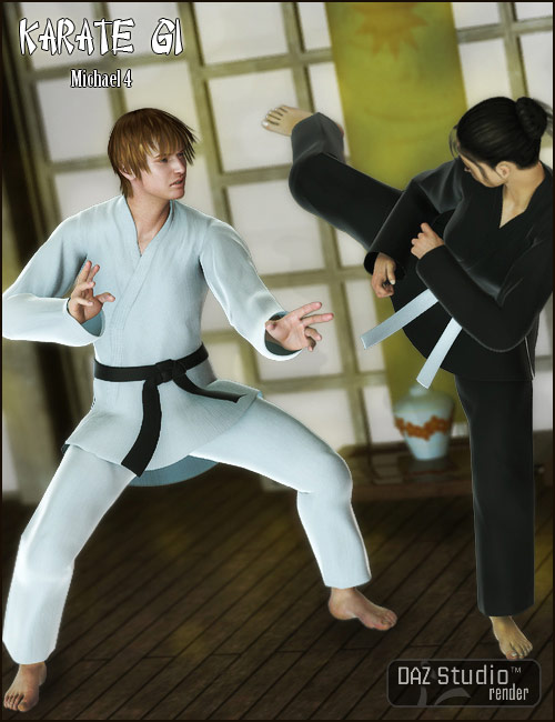 Karate Gi M4 by: Mada, 3D Models by Daz 3D