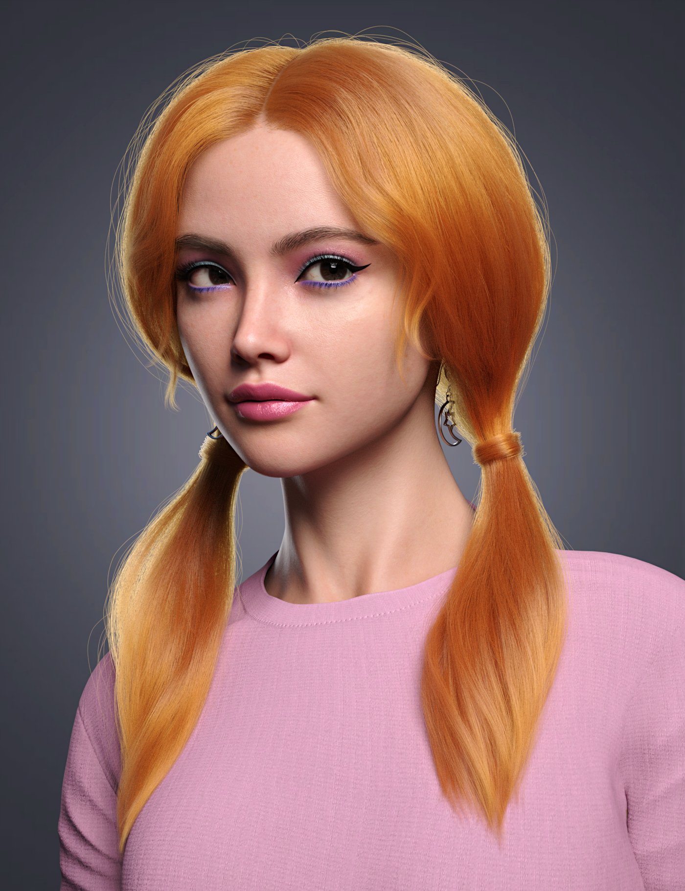 dForce Cute Pigtails for Genesis 9