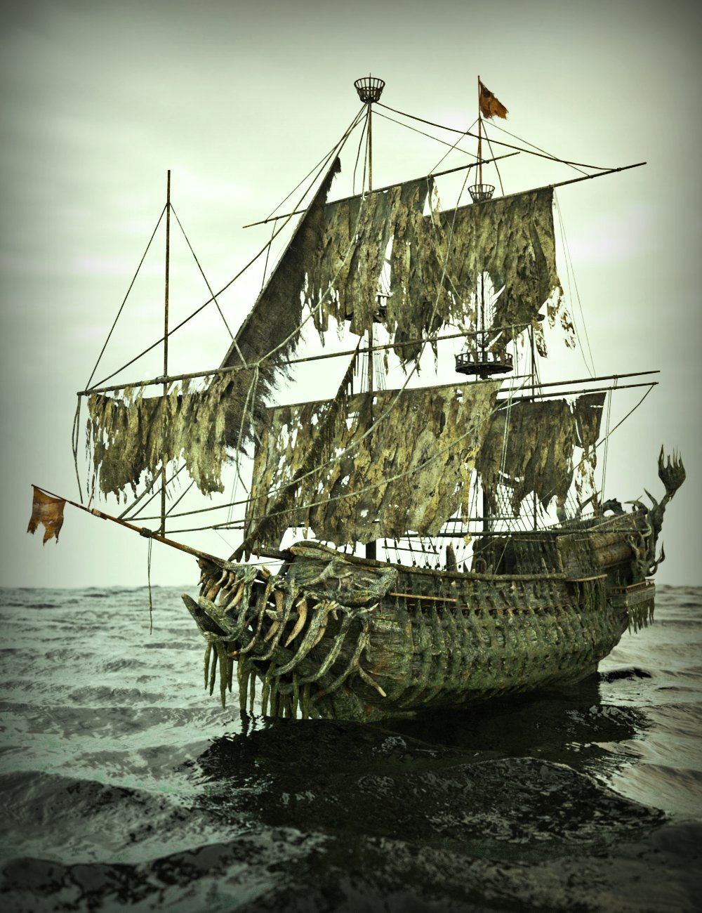 XI Dreaded Pirate Ship by: Xivon, 3D Models by Daz 3D