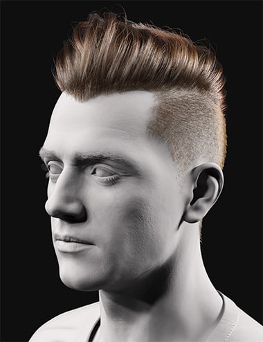 HS Max Slick Hair For Genesis 9, 8, and 8.1 Males | Daz 3D
