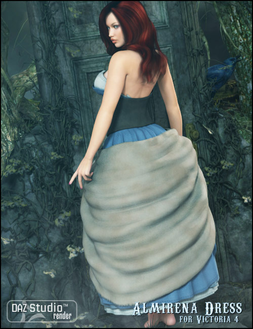 Almirena Dress by: esha, 3D Models by Daz 3D