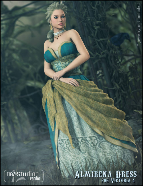 Almirena Dress by: esha, 3D Models by Daz 3D