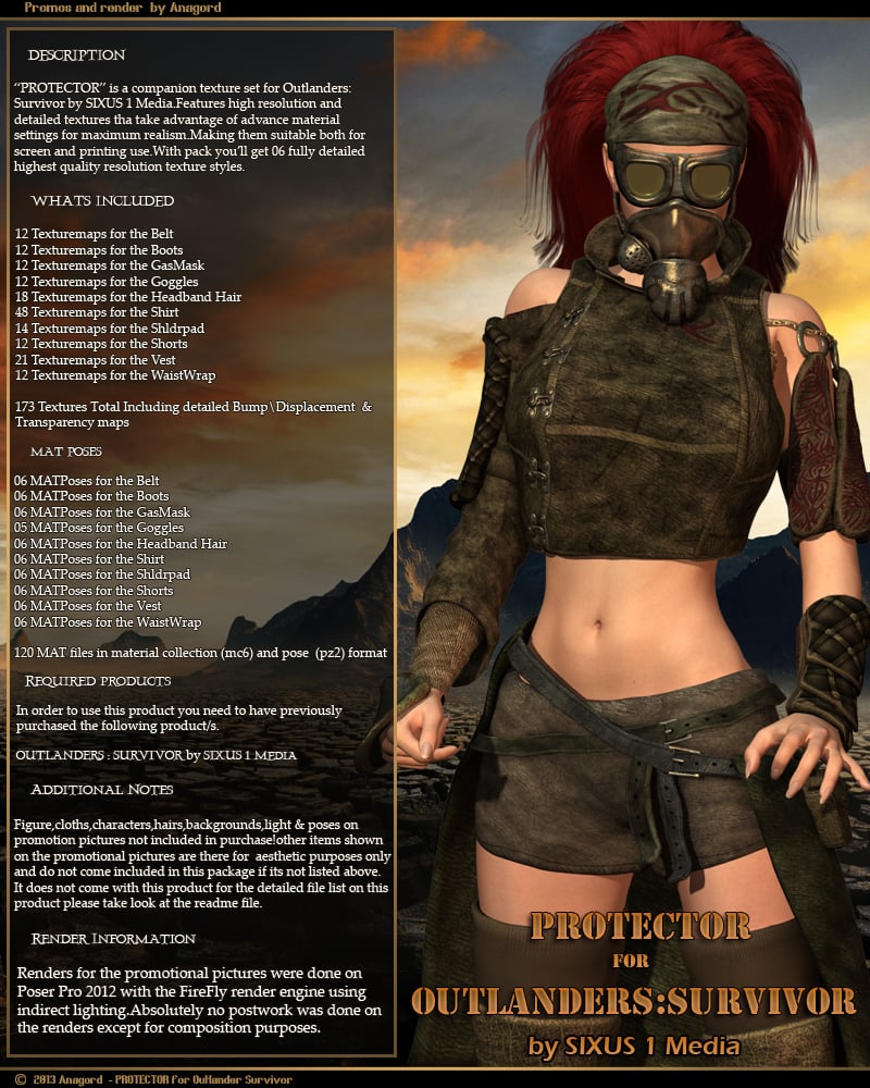 PROTECTOR for Outlanders:Survivor by: Anagord, 3D Models by Daz 3D