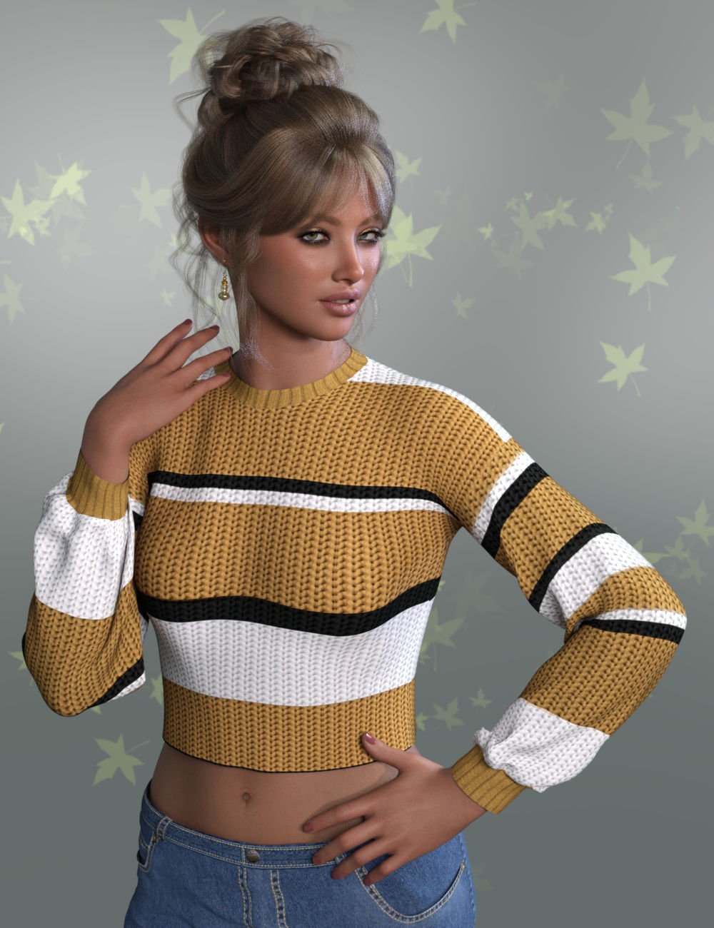 dForce PGWD Fall Sweaters for Genesis 9