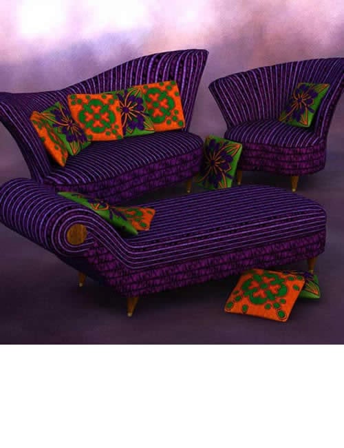 'Groovy' Upholstery for Deco Redux by: Lisa's Botanicals, 3D Models by Daz 3D