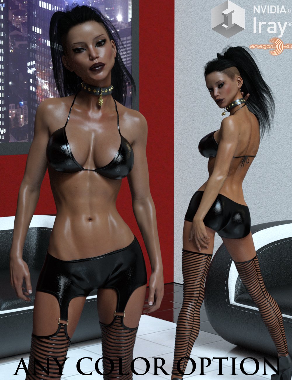 LUST - Attention Outfit for Genesis 3 Females by: Anagord, 3D Models by Daz 3D