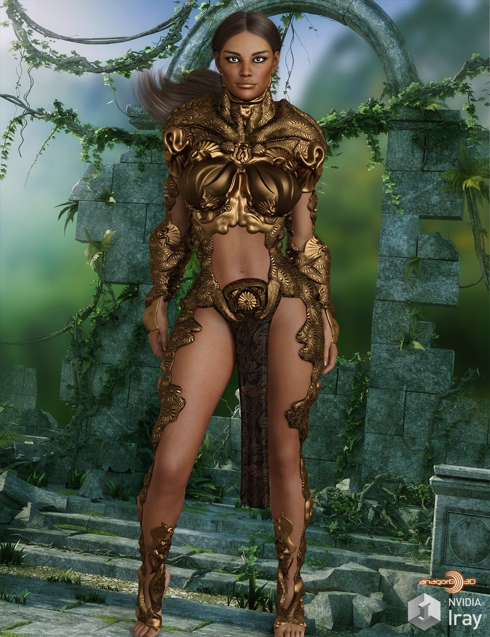 HEROINE - Era Armor for G3 females and G8 females by: Anagord, 3D Models by Daz 3D