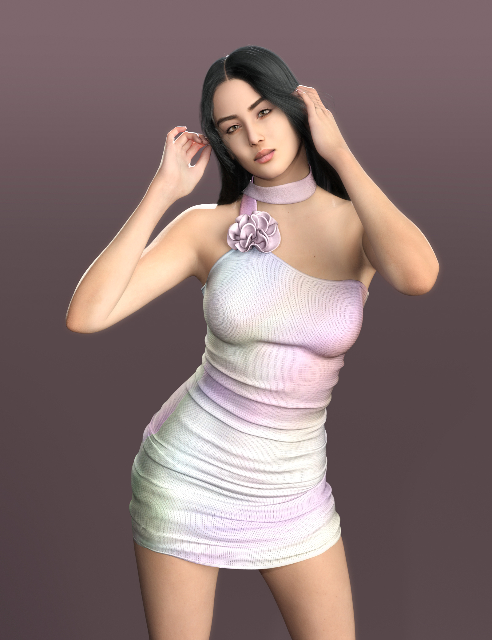 dForce MK Dancing Starlight Dress for Genesis 9