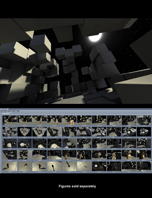 Movie Maker Space Cube Sun Background Pack