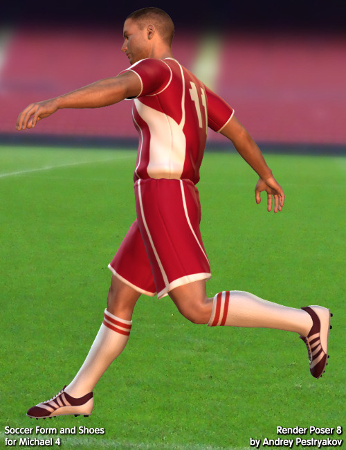 Soccer Form and Shoes by: Andrey Pestryakov, 3D Models by Daz 3D