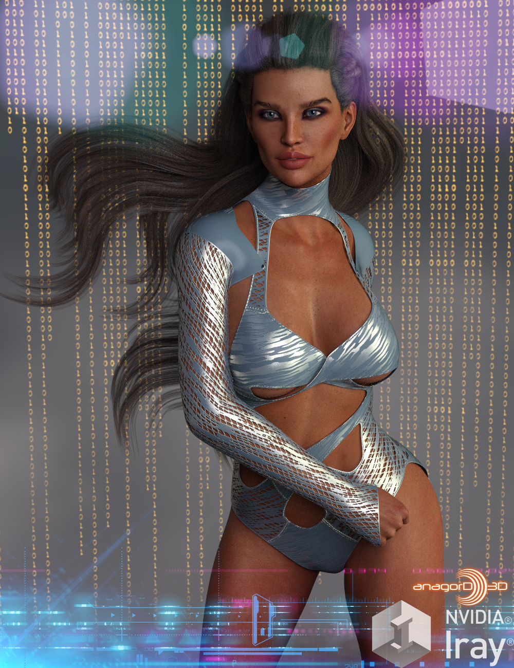 BLACKHAT - Double Crossed for Genesis 8 Females by: Anagord, 3D Models by Daz 3D