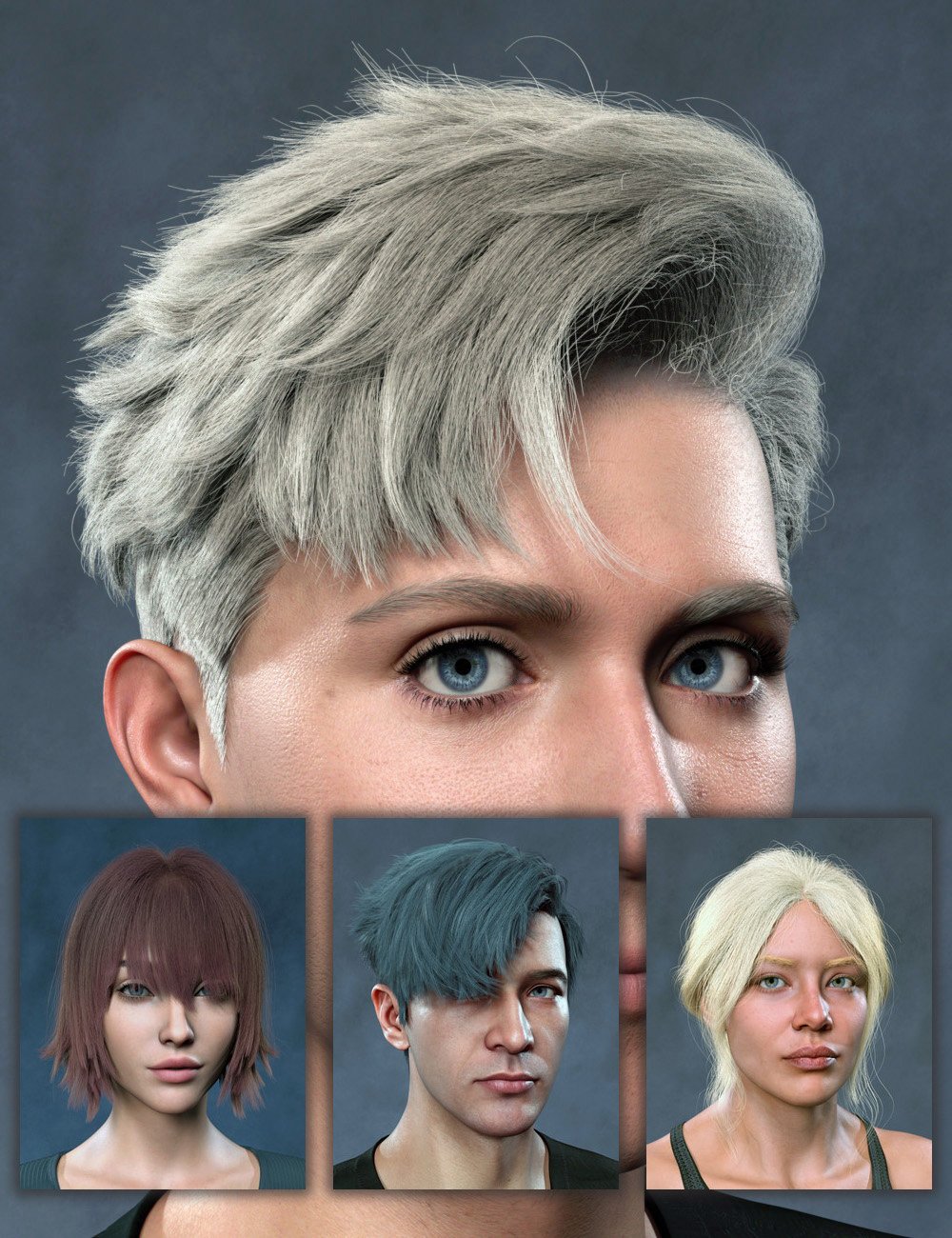 SFD Omni Shaders for Strand Based Hair by: SF-Design, 3D Models by Daz 3D