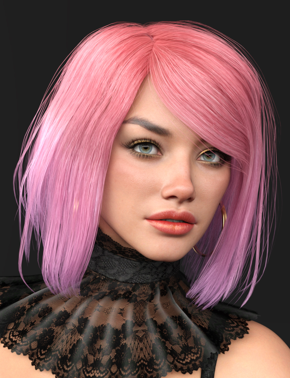 Dina Hair for Genesis 9 by: SWAM, 3D Models by Daz 3D