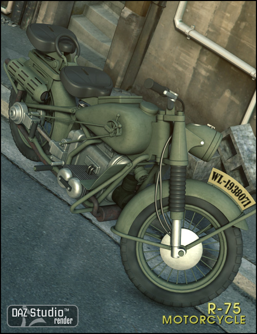 R75 Motorcycle by: , 3D Models by Daz 3D