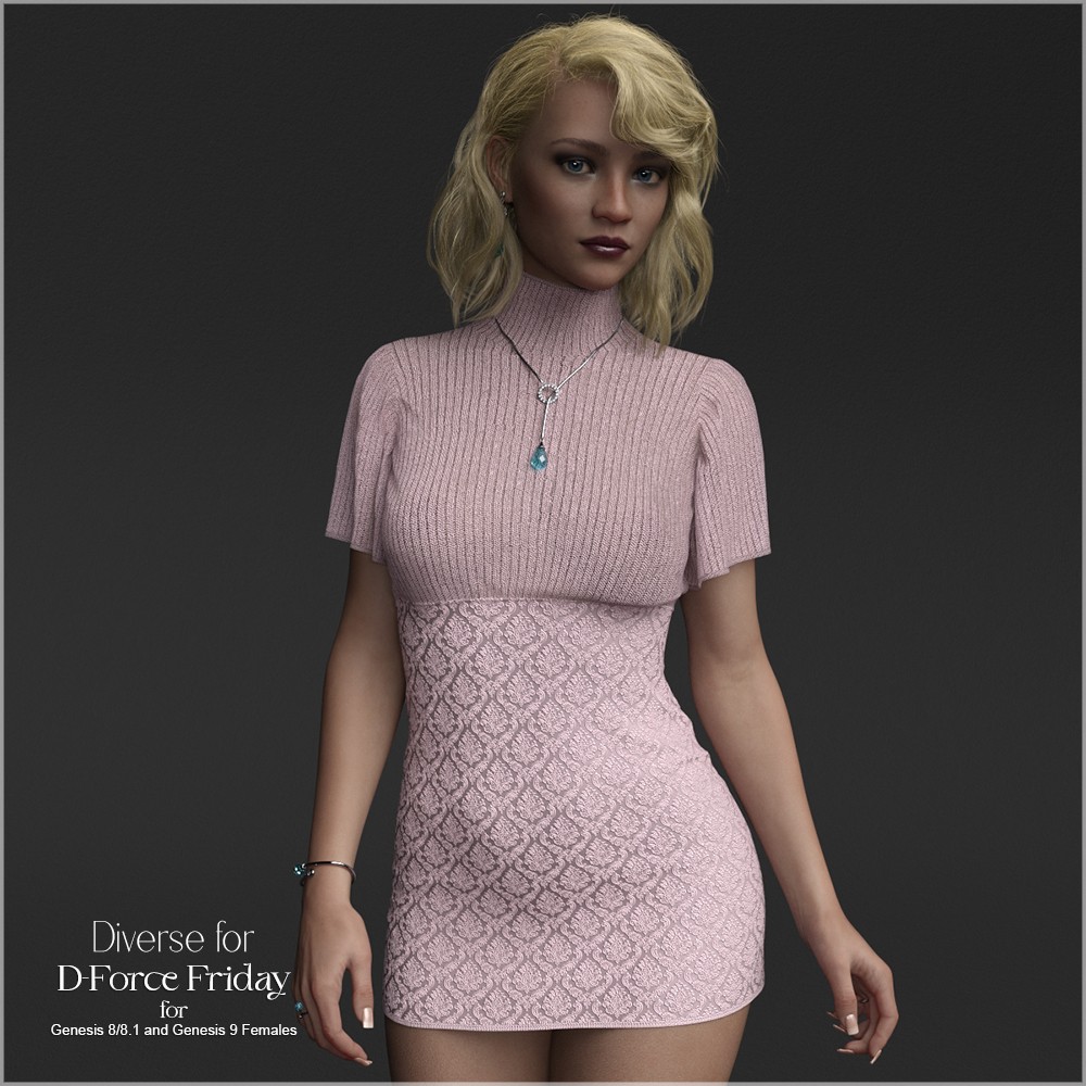 Diverse for D-Force Friday for Genesis 8 and 9 Females by: antjeadarling97, 3D Models by Daz 3D