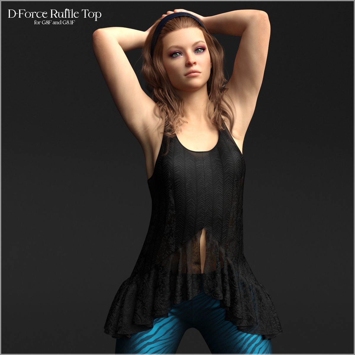 D-Force Ruffle Top for G8F and G8.1F Daz 3D