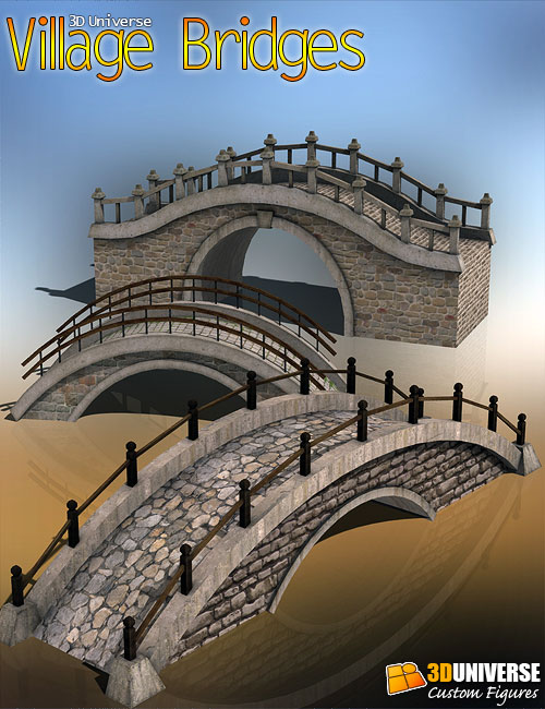 Village Bridges by: 3D Universe, 3D Models by Daz 3D