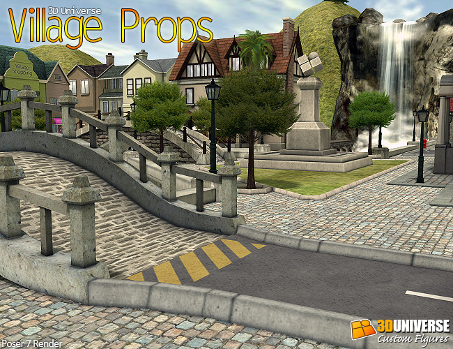 Village Props by: 3D Universe, 3D Models by Daz 3D