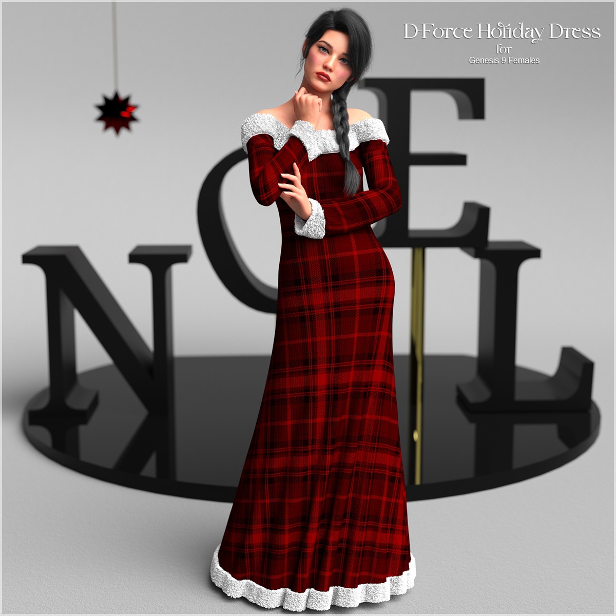 D-Force Holiday Dress for G9 Females by: antjeadarling97, 3D Models by Daz 3D