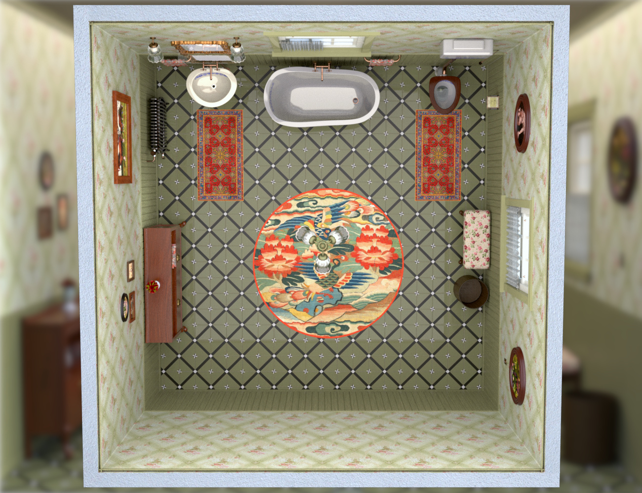 Victorian Bathroom Vignette | Daz 3D