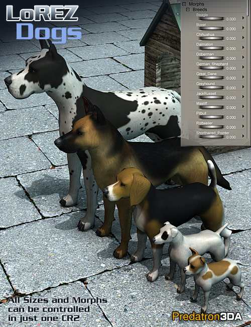 LoREZ Dogs LoREZ Dogs by: Predatron, 3D Models by Daz 3D