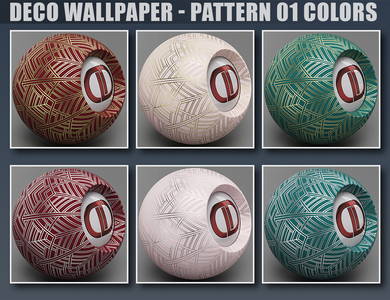 DD PBR Deco Wallpaper Shaders for Iray Daz 3D
