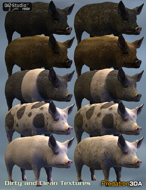 LoREZ Pigs by: Predatron, 3D Models by Daz 3D