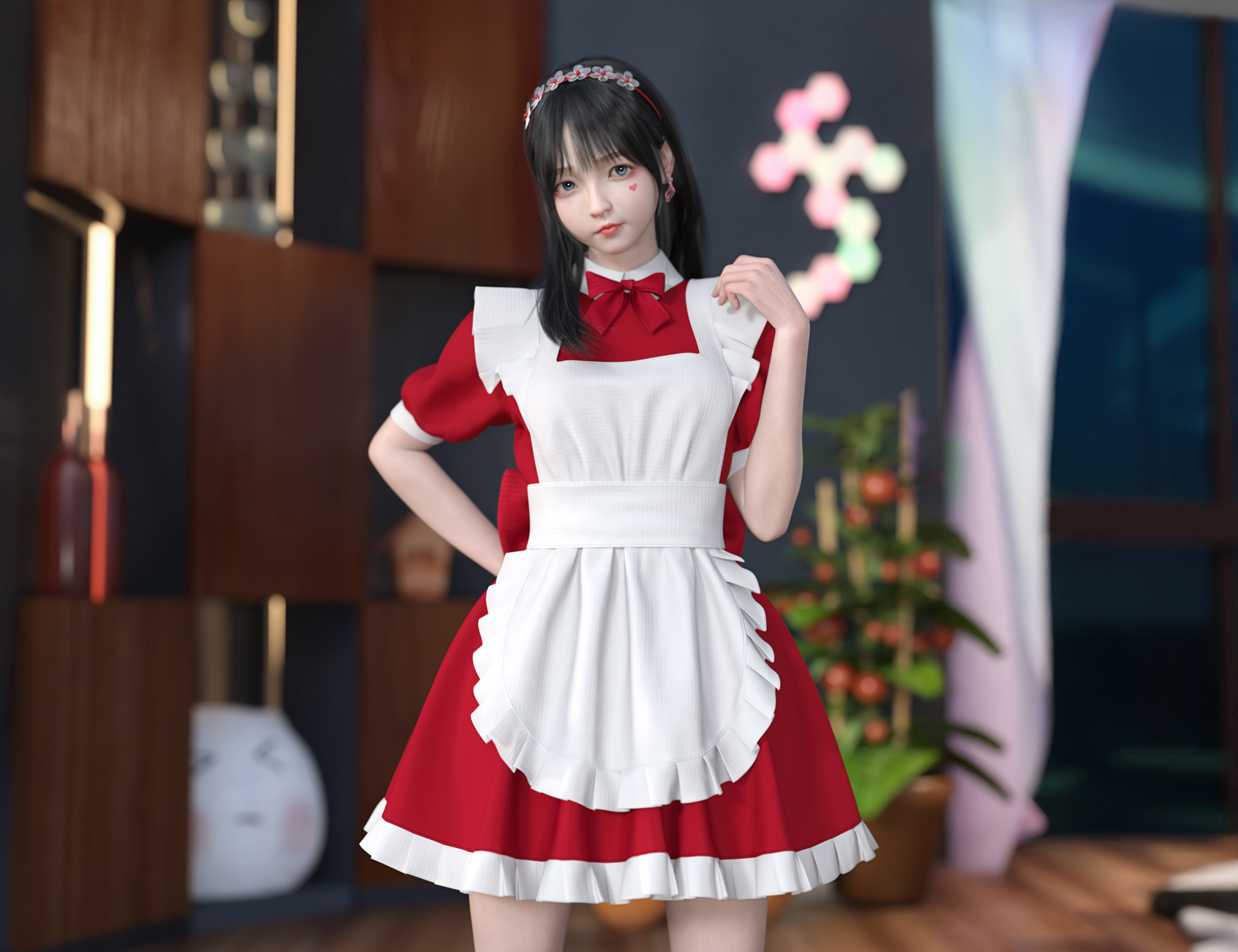 dForce SU Maid Uniform for Genesis 9, 8.1, and 8 Female
