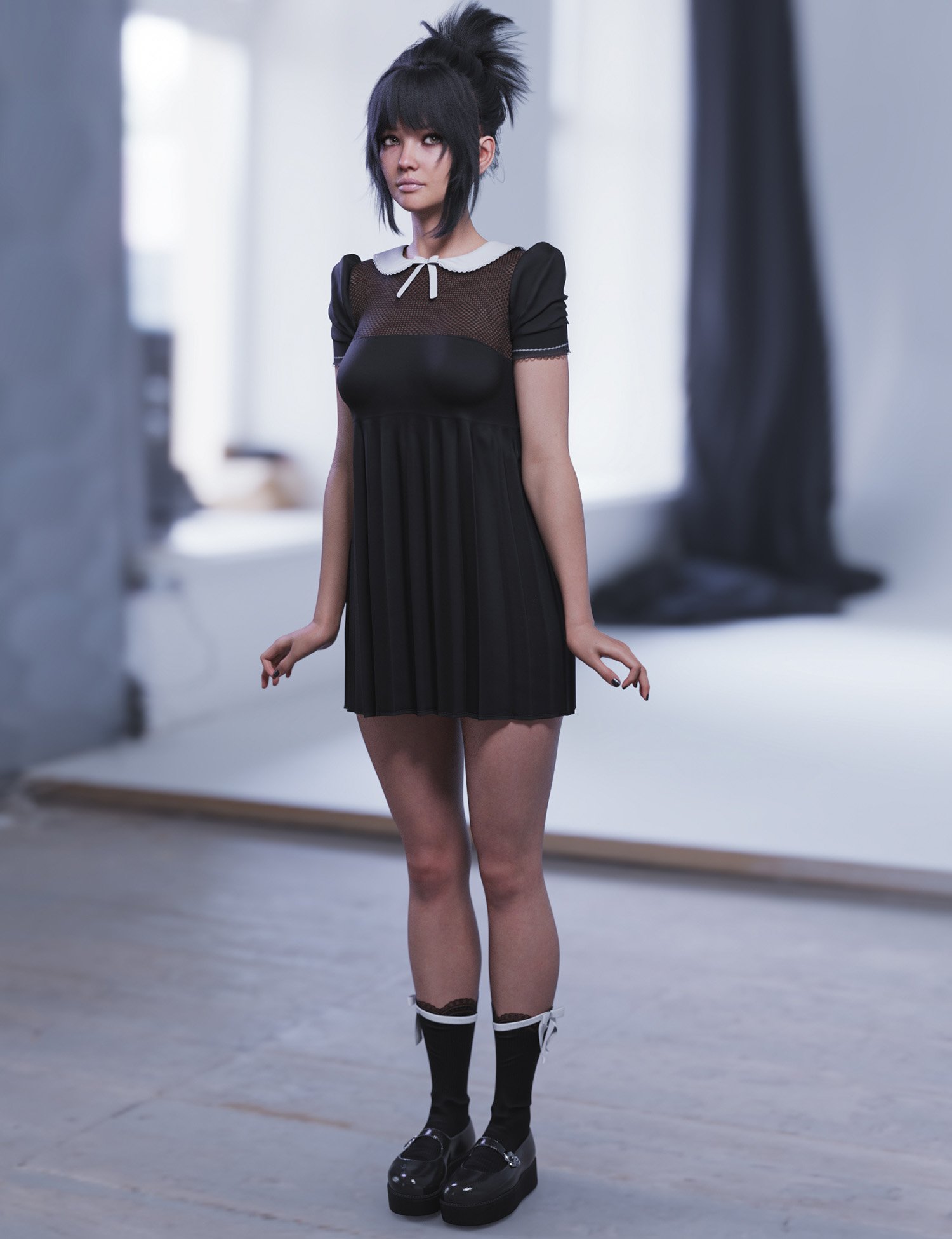 dForce Sweet Emo Outfit for Genesis 9