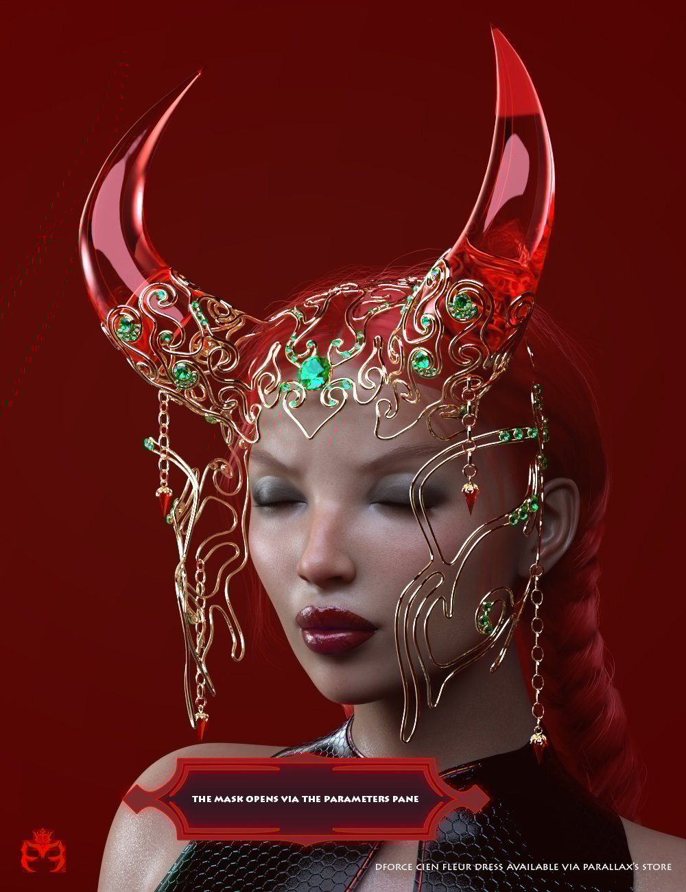 Jeweled Oni Mask for Genesis 9, 8.1, 8, and 3