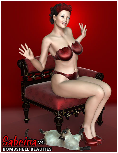Bombshell Beauties  Sabrina V4 by: 3DCelebrity, 3D Models by Daz 3D