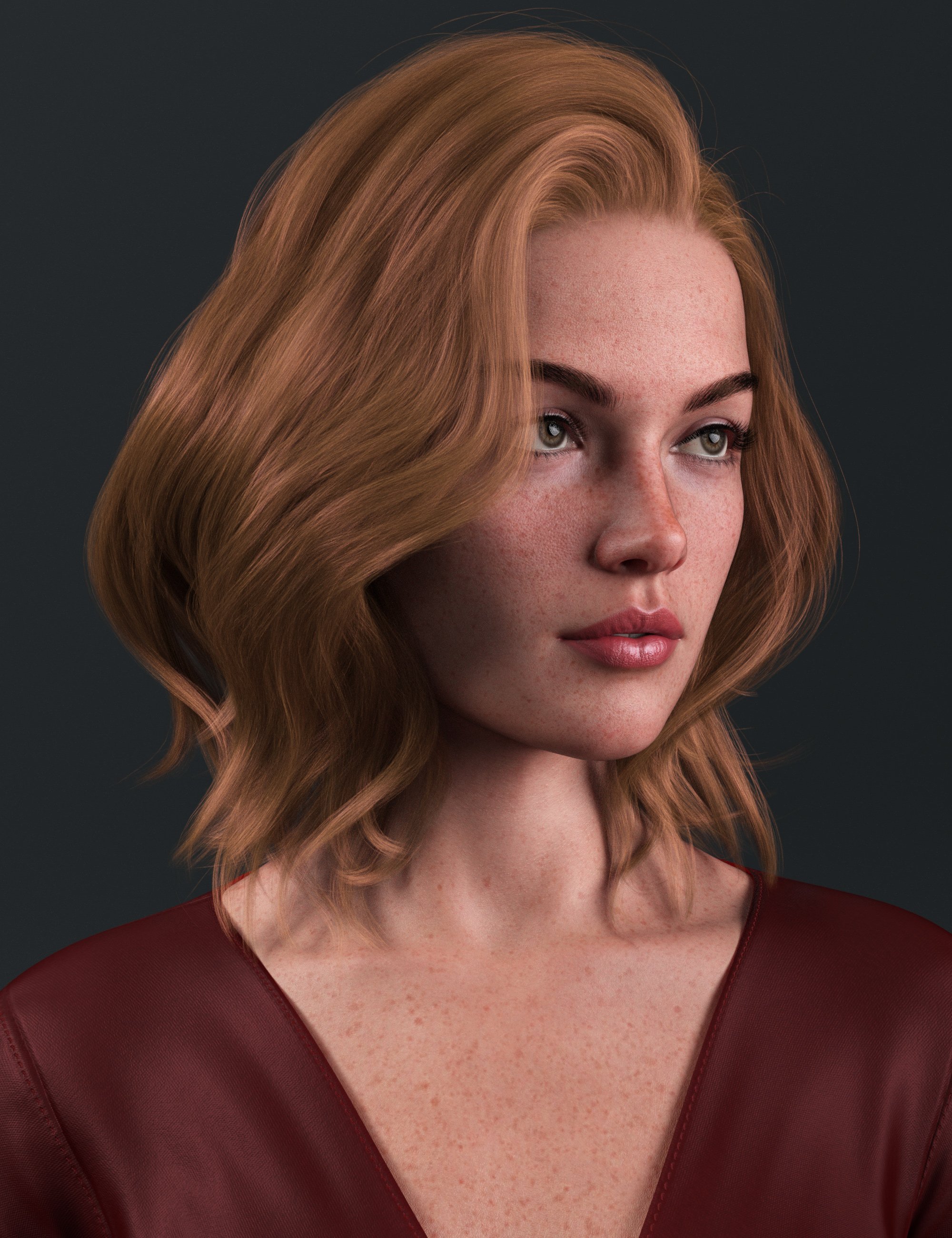 Voluminous Wavy Bob Style Hair Card-Based Version for Genesis 9 and 8 Female by: outoftouch, 3D Models by Daz 3D