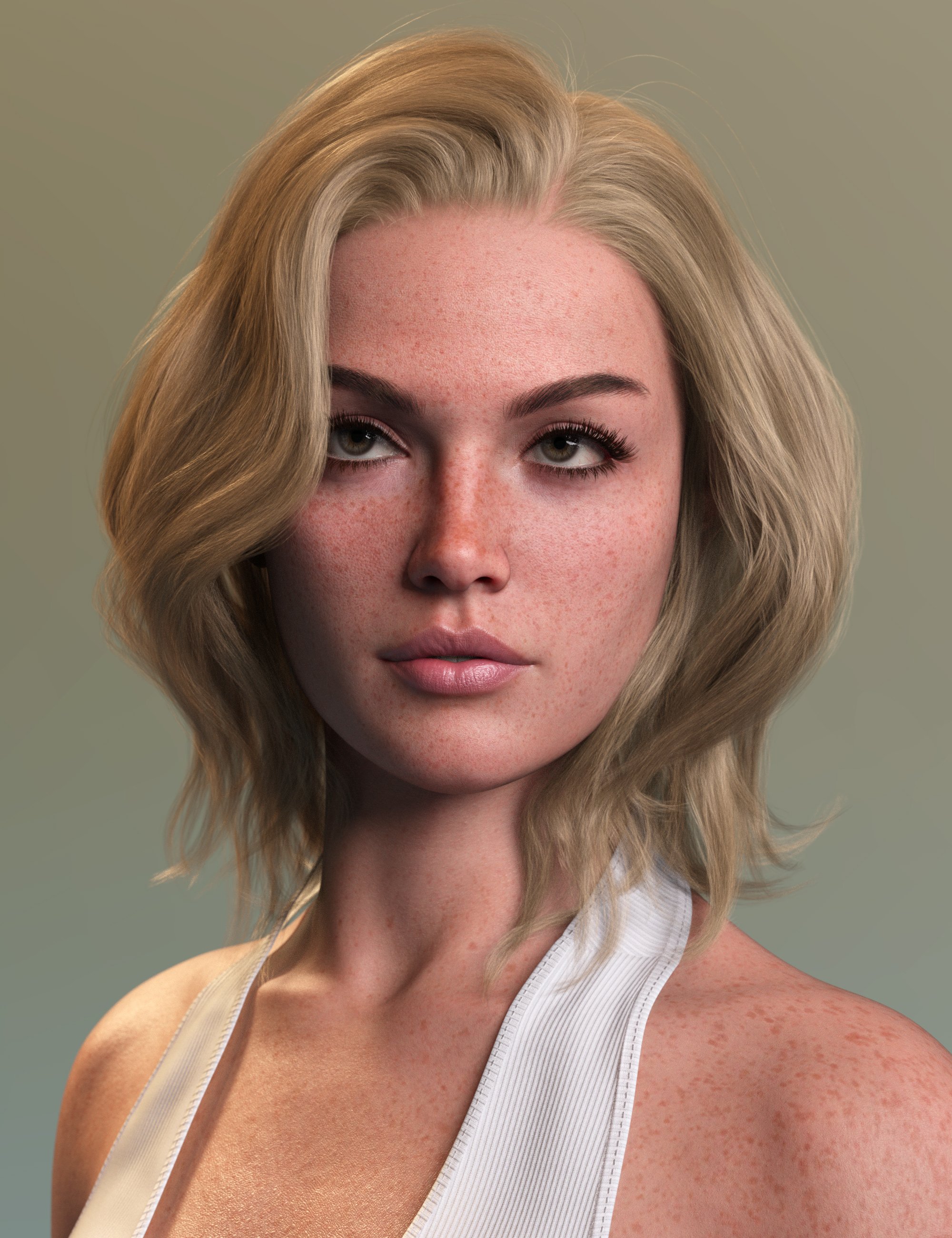Voluminous Wavy Bob Style Hair Card-Based Version for Genesis 9 and 8 Female