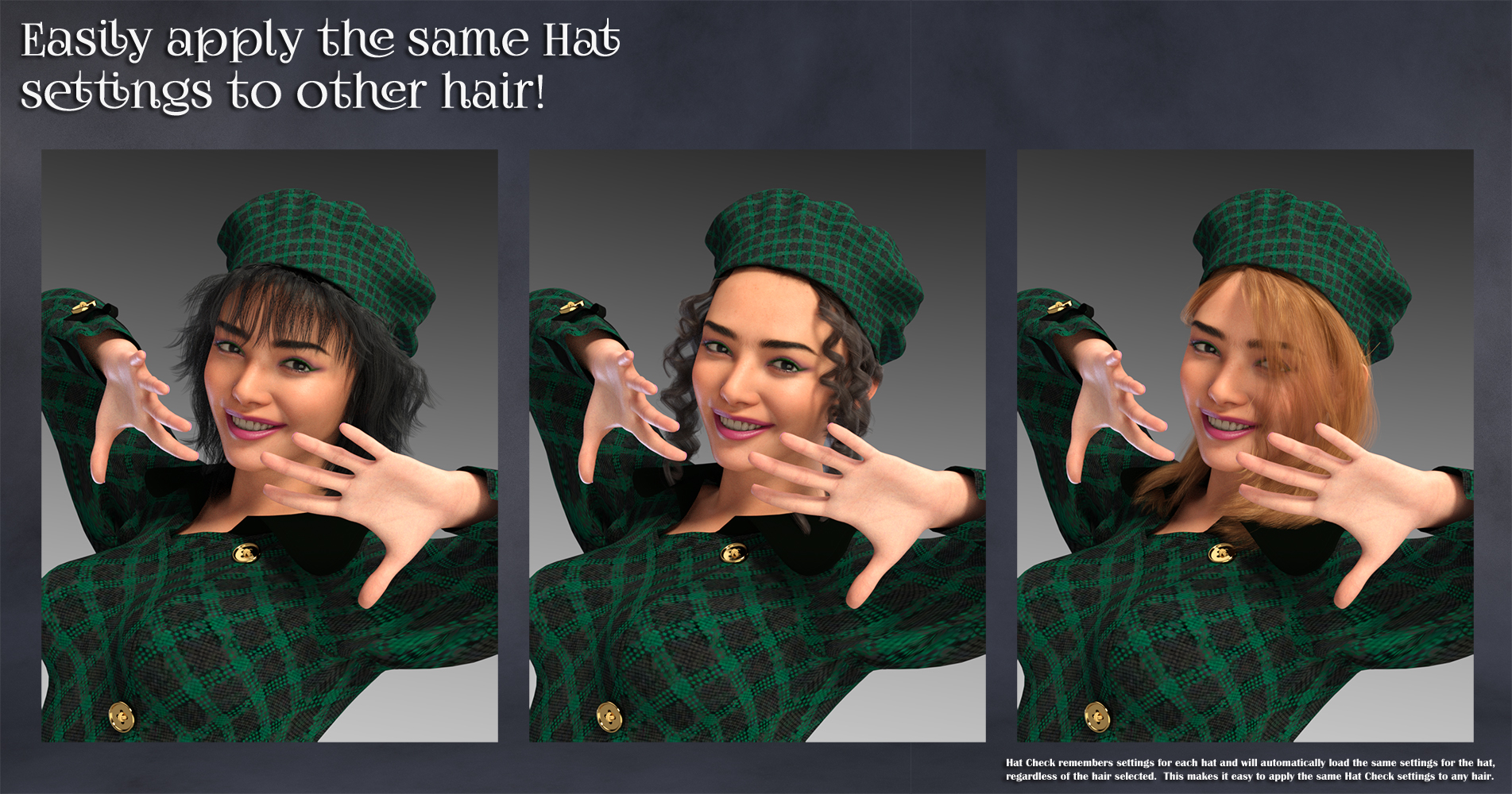 Hat Check Hat Check for Genesis 9 | Daz 3D