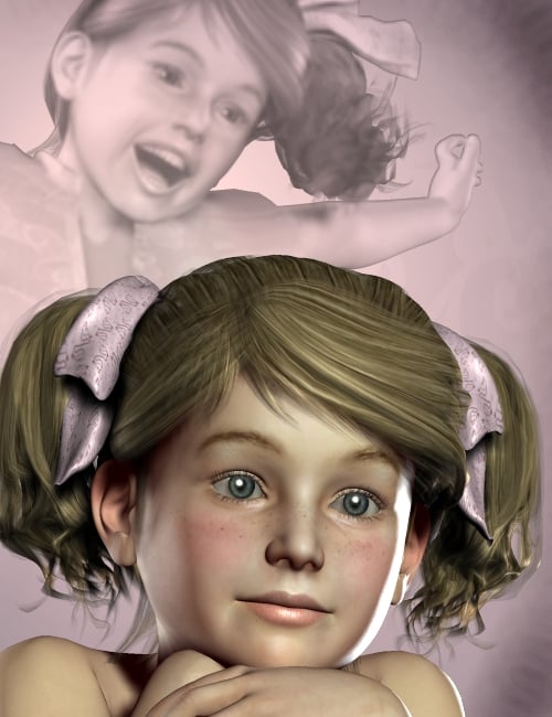 PeggyTails hair PeggyTails hair by: Neftis3D, 3D Models by Daz 3D