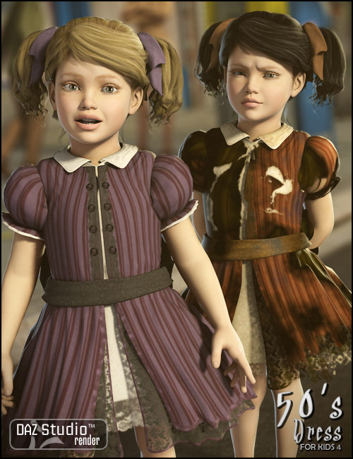 50's Dress for Kids 4 | Daz 3D