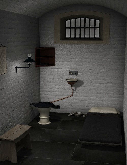 Pentonville Cell by: Ness Period Reproductions, 3D Models by Daz 3D