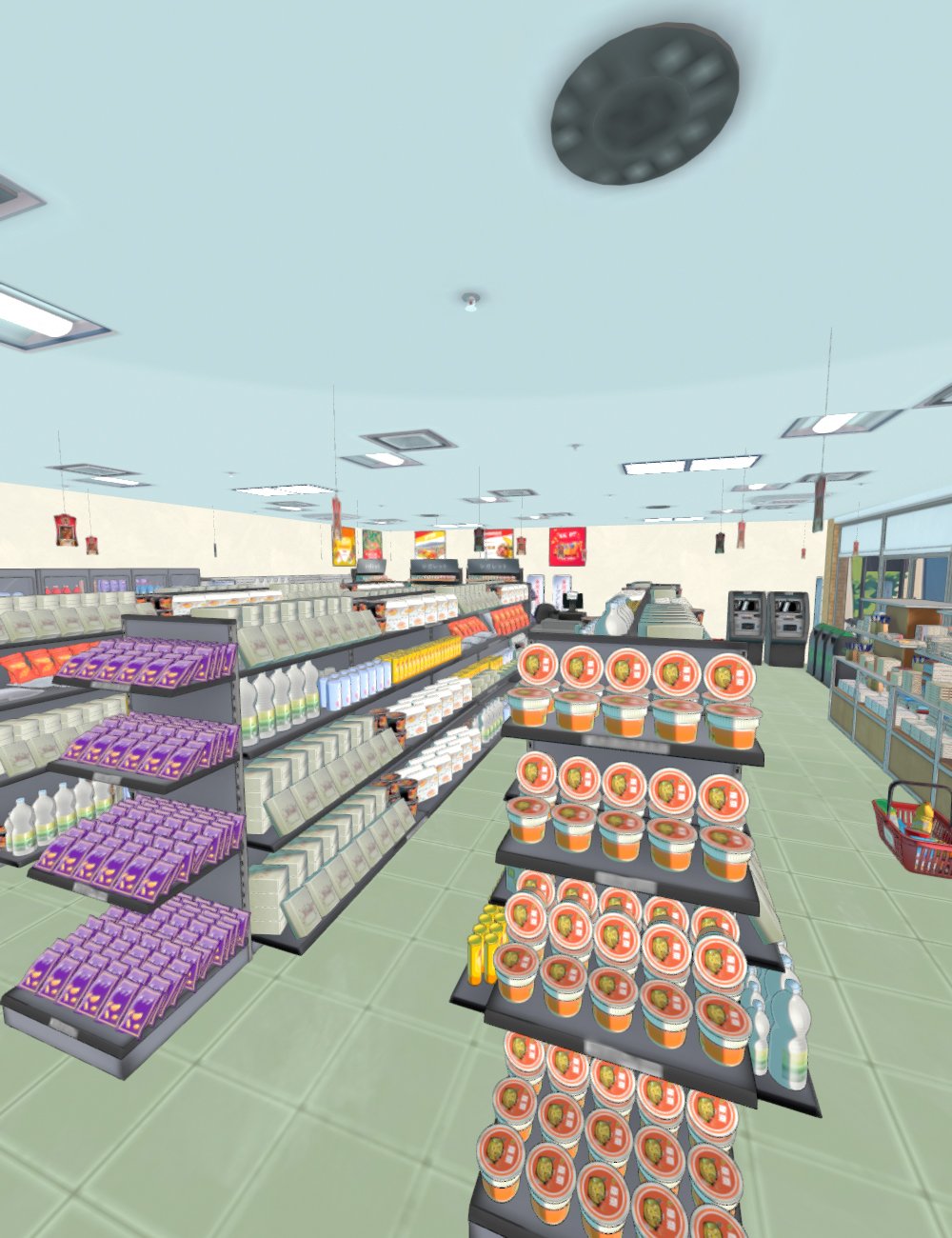 XI Anime Convenience Store by: Xivon, 3D Models by Daz 3D