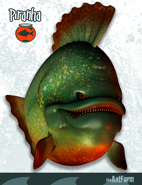 Piranha by: The AntFarm, 3D Models by Daz 3D