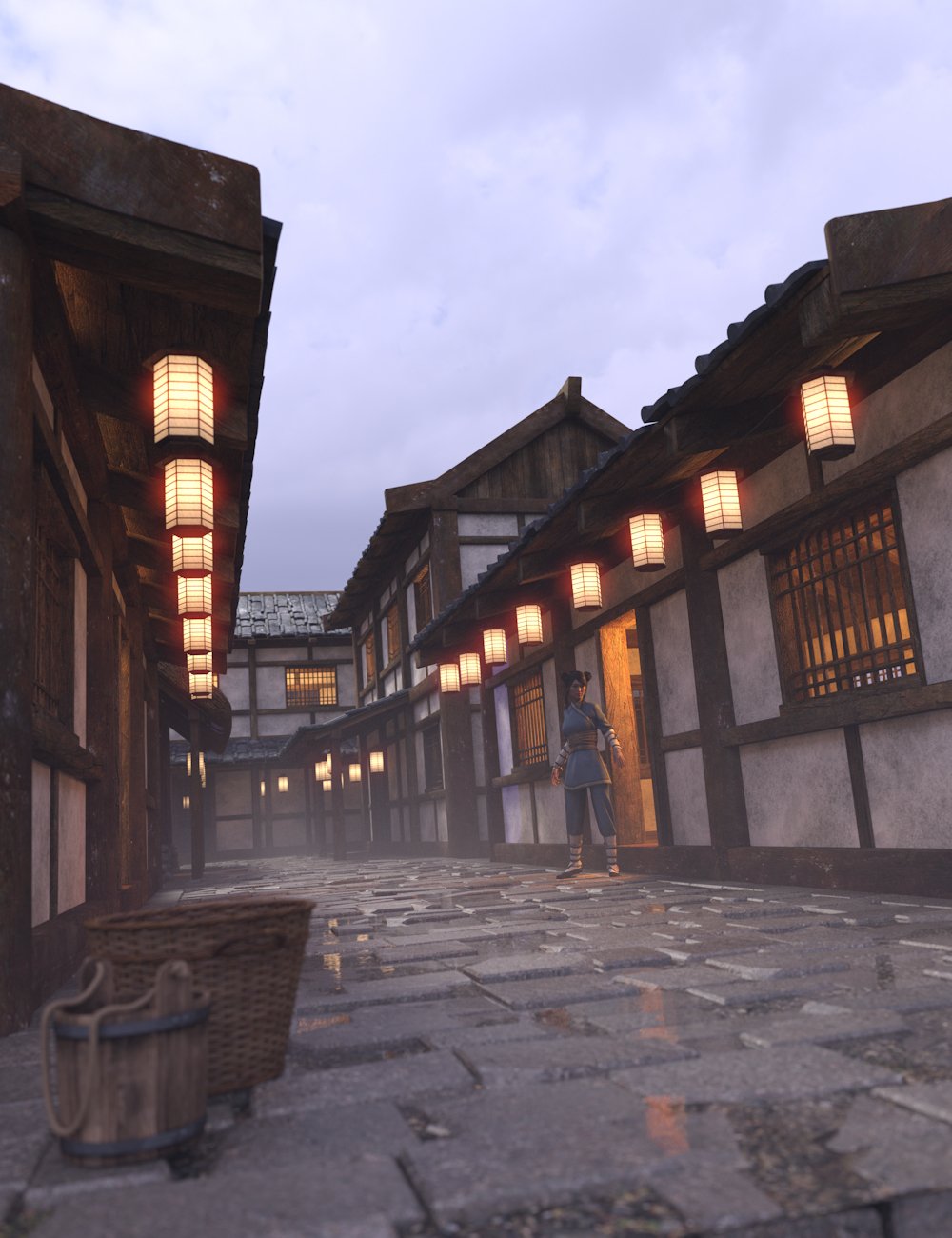 Asian Houses 1 by: Enterables, 3D Models by Daz 3D