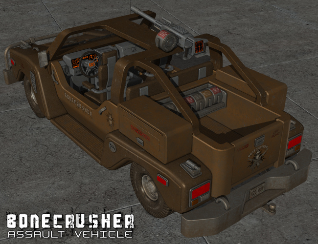 BoneCrusher Assault Vehicle by: Nightshift3D, 3D Models by Daz 3D