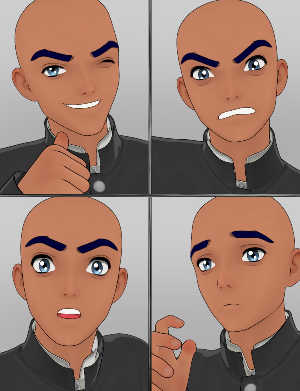 JW His Anime Expressions for Mikey 9 by: JWolf, 3D Models by Daz 3D