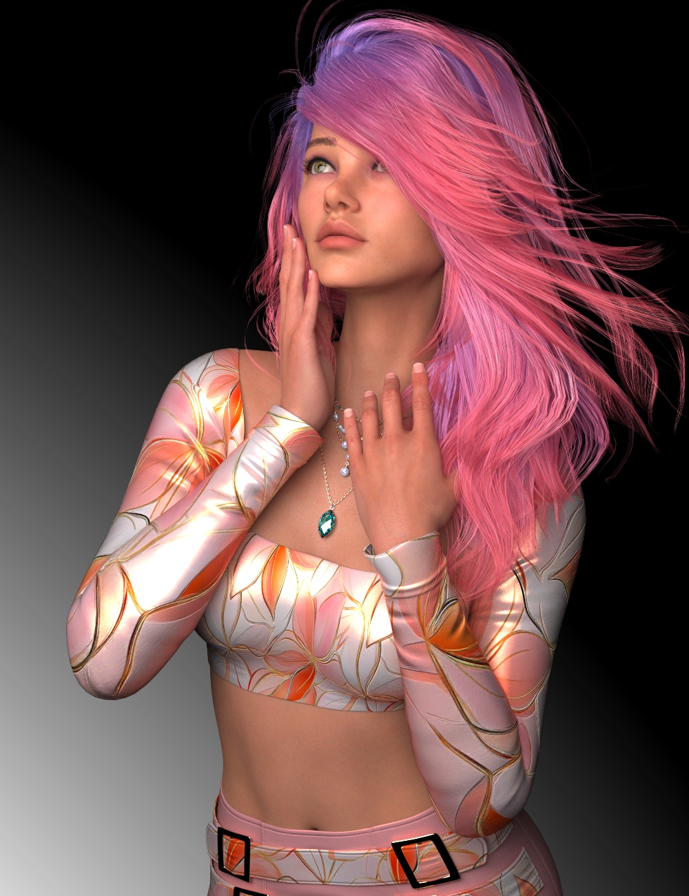 L3D Supreme for Buckles Skirt Set by: LUNA3D, 3D Models by Daz 3D