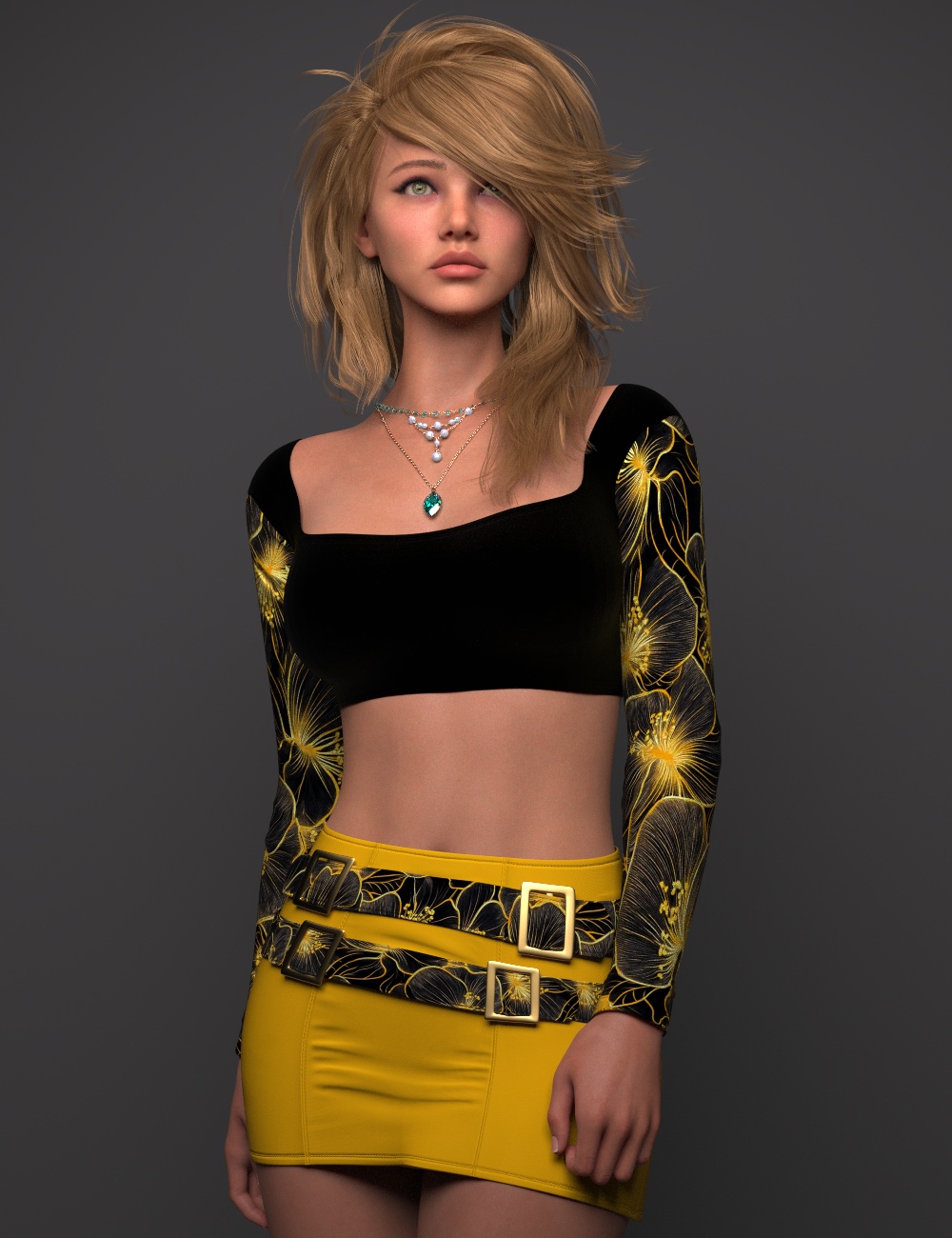 L3D Supreme for Buckles Skirt Set