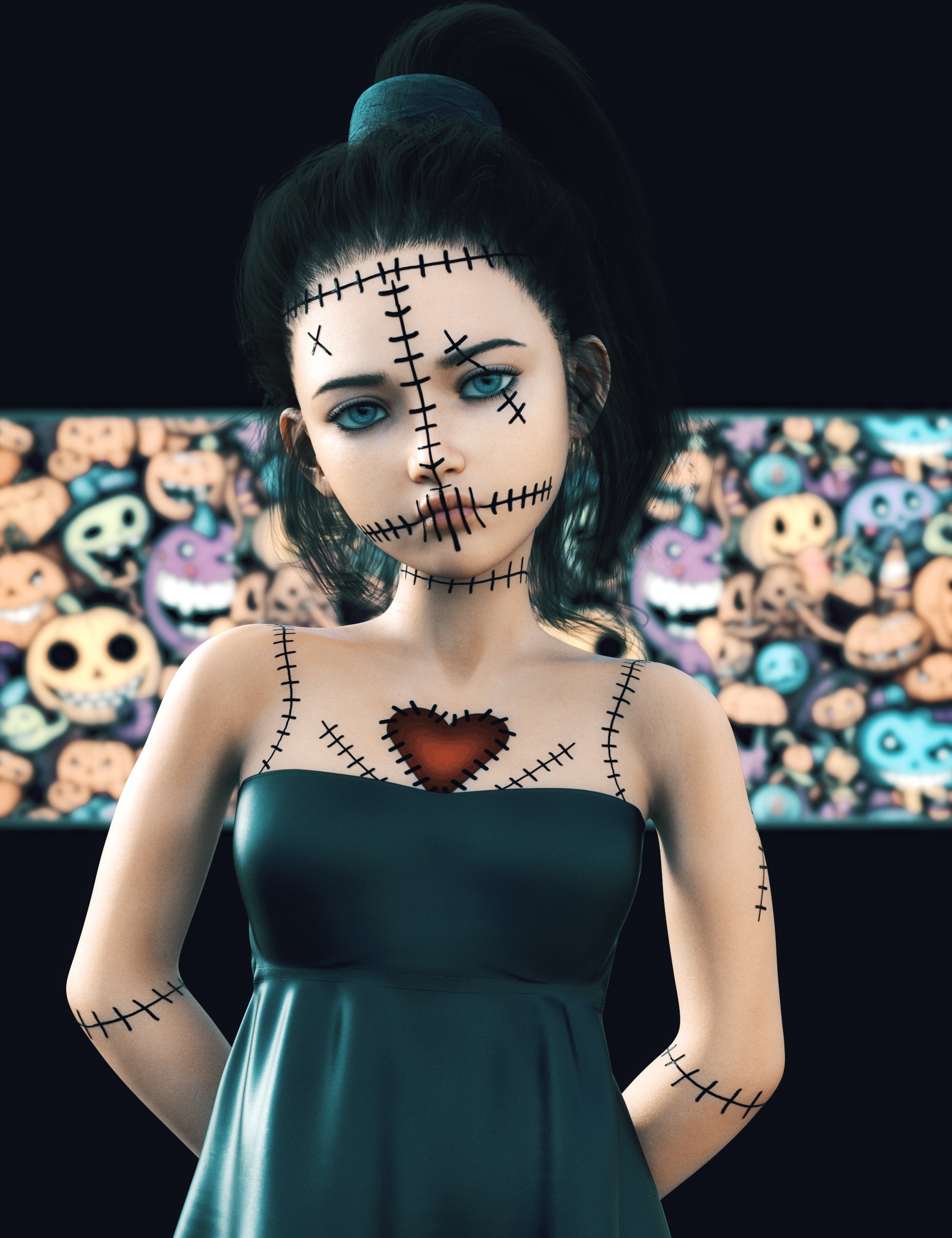 Ragdoll Stitches by: Neikdian, 3D Models by Daz 3D