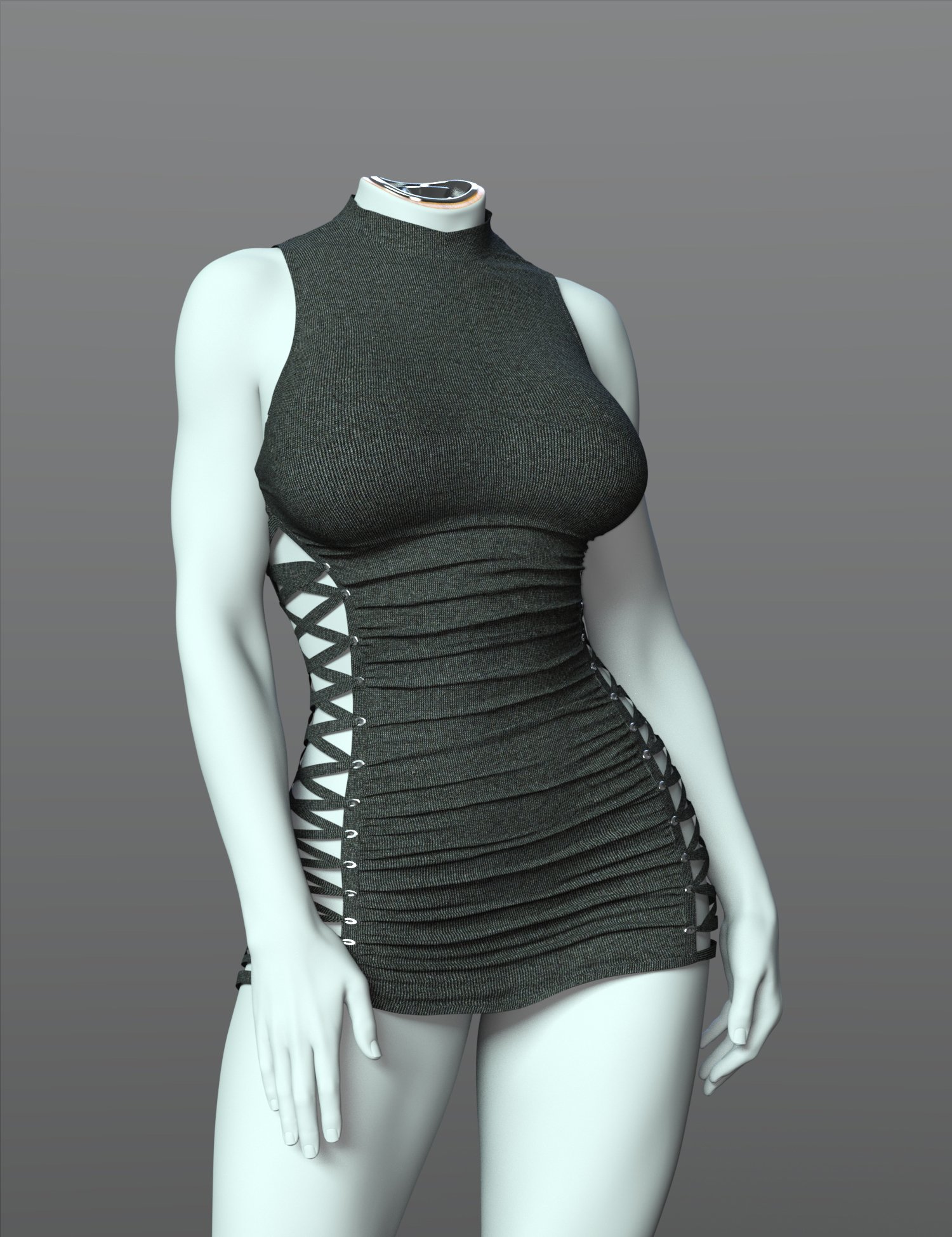 SPR Ribbon Skirt for Genesis 9 by: Sprite, 3D Models by Daz 3D