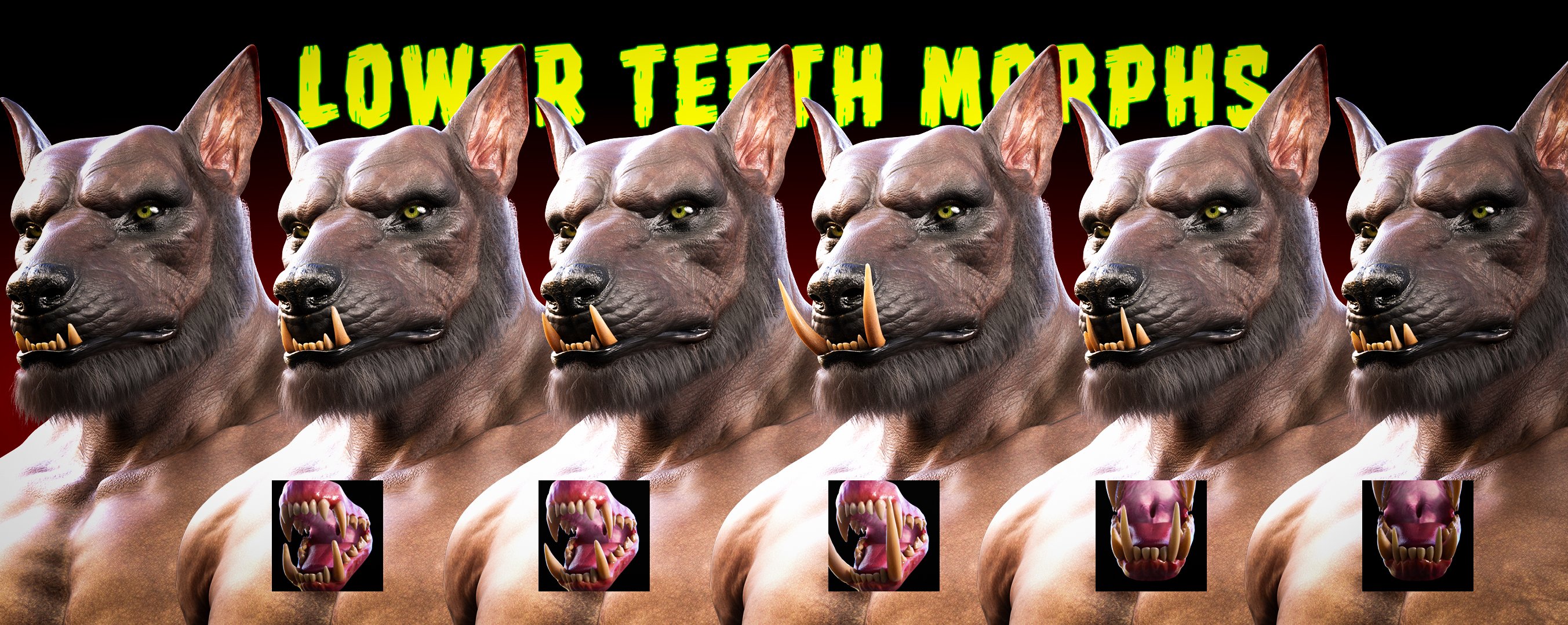 M3D Lycanthropy Fangs and Claws for Lycan 9