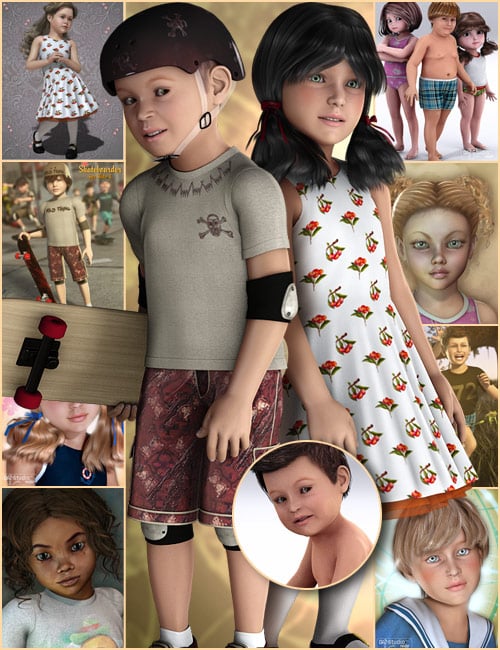 The Kids 4 Complete by: SWAMgoldtasselMusclemanPropschickRyverthornSarsaThorne, 3D Models by Daz 3D